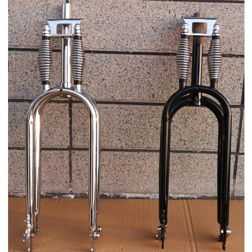 Retro Bike 26 Inch*4.0 Fat Wheel Double Spring Damping Bike Fork / Fuel Bikes Fork / Modified Bicycle Fork, Vintage Bike Fork