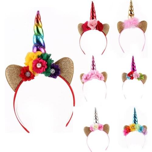 Magical Unicorn Horn Head Party Hair Headband perfect Dress Children Baby Girl Kids Gift Cosplay Xmas Decorative Headwear
