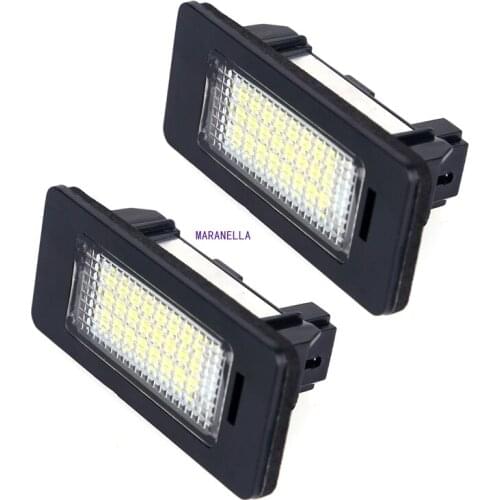 1 Pair E39 E60 For BMW License Plate Light 6000k White No Error Led Number License Plate Light for BMW E90 E91 E92 E61 E70 E71
