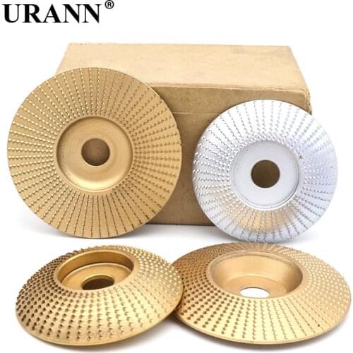 URANN 1pcs Wood Grinding Angle Wooden Wheel Sanding Carving Rotary Tool Abrasive Disc For Angle Grinder Tungsten Carbide Coating