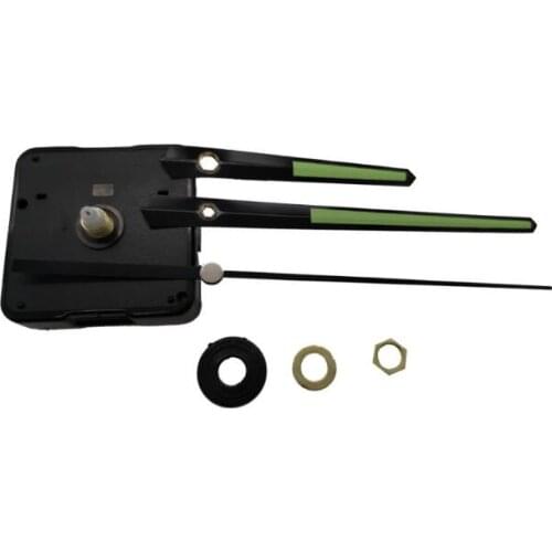 10 sets Luminous Fluorescent green Hand DIY Quartz Clock Movement Kit Spindle Mechanism shaft Classic Hanging Repair Replace
