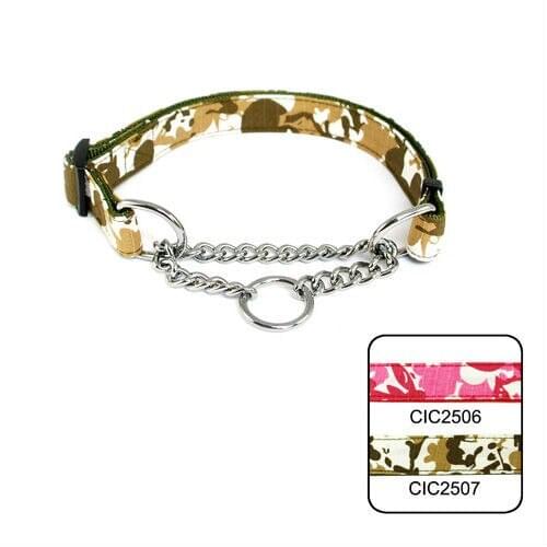100Pcs/Lot (2 colors) Pet Dog Lively Battle Fatigues Nylon Choke Collar 2.5cm