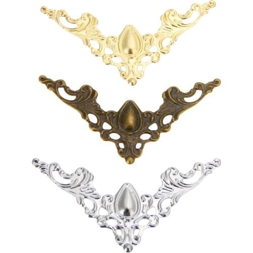 12pcs Metal Book Scrapbook Album Corner 41x41mm Silver Gold Bronze For Jewelry Gift Box Decorative Protector Cover