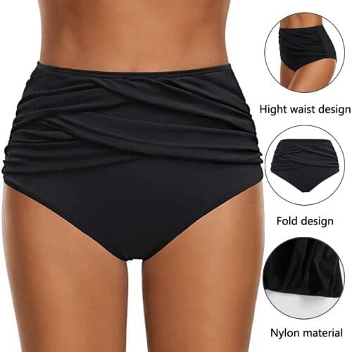 2021 Sexy Bikinis Women Bikini Bottoms Womens High Waisted Swim Bottom Ruched Bikini Tankini Swimsuit Tankini Swimsuit Briefs