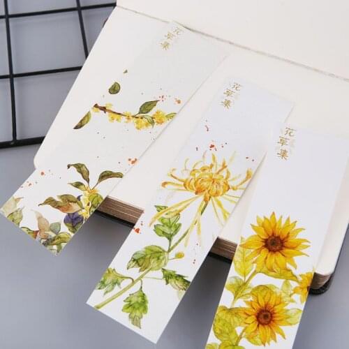 30pcs Creative Chinese Style Paper Bookmarks Painting Cards Retro Beautiful Boxed Bookmark Commemorative Gifts 77HA