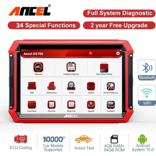 ANCEL DS700 All System OBD2 Diagnostic Tools TPMS ECU Coding Active Test Oil DPF AF Adjust Automotive Scanner OBD2 Engine Scan