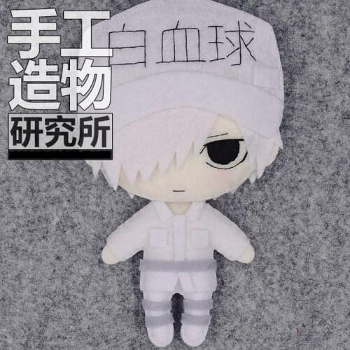 Anime Cell At Work 12cm Soft Stuffed Toys DIY Handmade Pendant Keychain Doll Creative Gift