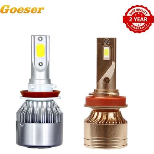 Goeser Car Headlight LED H11 Bulb H1 Lamp H7 Light H3 9005 9006 HB3 HB4 CSP COB Chip 12V 6000K 12000lm Canbus 9004 9007 H13 C6