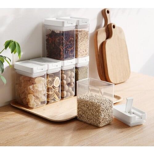 Kitchen Miscellaneous Grain Storage Tank Plastic Food Sealed Tank Transparent Kitchen Storage Box Grain Storage Tank