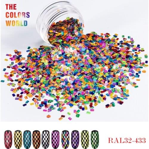 TCT-189 Holographic Stripe Glitter Mix Size Shape For Nail Glitter Nail Art Decoration Nail Gel Makeup Facepaint Manual DIY