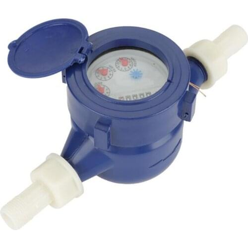 Cold Water Meter 15mm 1/2 inch Arbitrary Rotation Function Water Flow Meter with Fittings Garden & Home Usage