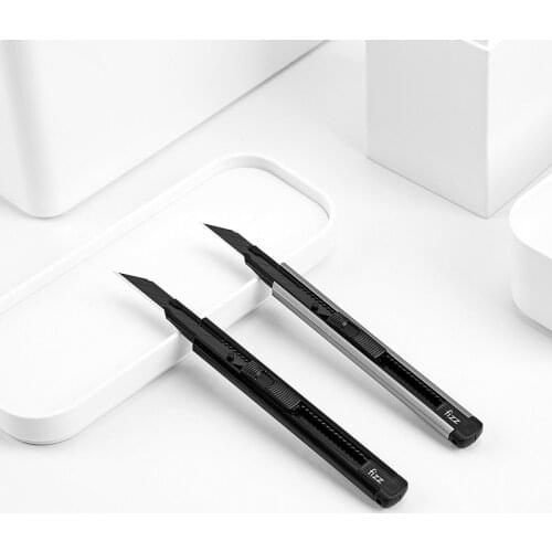 Office utility knife, aluminum alloy small metal blade, multifunctional retractable paper cutter