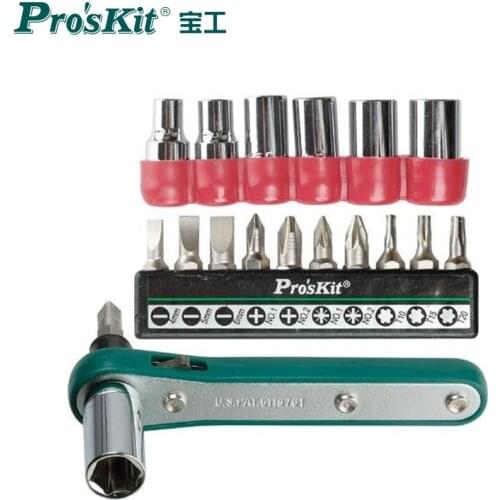 16 in 1 1PK-202A 17pcs Offset Ratchet Socket Spanner set Socket driver set Metal Socket Driver Hex Nut Key Wrench Hand tools