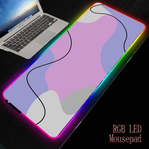 40X90 LED Light Mousepad RGB Keyboard Cover Desk-mat Colorful Surface Mouse Pad Waterproof Multi-size Computer Gamer for CS Dota