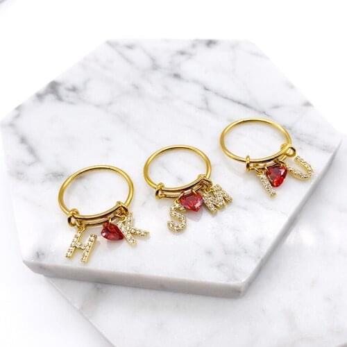 LUCKYAROMA Rings With Crystals