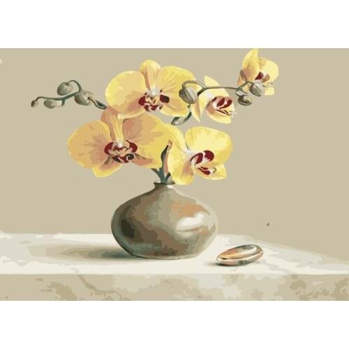 MaHuaf-i475 pansy flowers oil painting by numbers on canvas coloring by numbers nordic decoration wall picture for living room