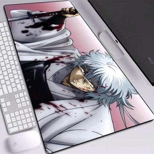 Mairuige Anime Mouse Pad Gintama Picture Printed Desktop Mat Locked Edge Big Padmouse 90x40x2mm/80x40x2mm for Csgo Free Shipping