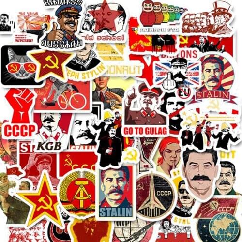 50Pcs Russia Soviet Union Sticker Skateboard Laptop Luggage Guitar Bike Decals