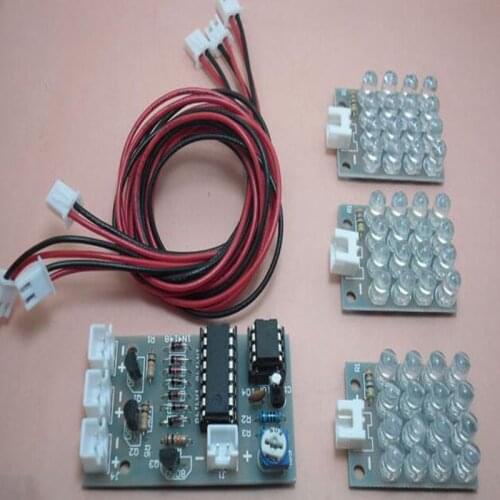 New CD4017 NE555 Detonation Flash Light 12V DIY Kit Electronic Circuit Kit