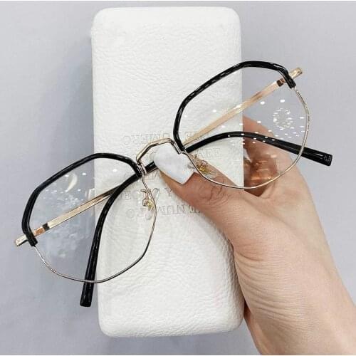 2020 Luxury Women Men Student Myopia Glasses Metal Half Gold Frame Reading Glasses Diopter Eyeglasses Frame -1.0 to -6.0