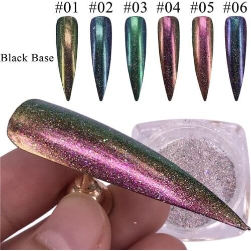 Chameleon Holographic Nail Glitter Powder Gel Polish Chrome Pigment Dust Shinning Glitters Manicure Nail Art Decoration
