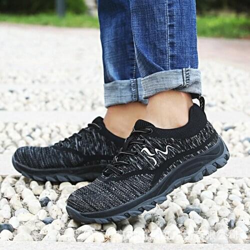 Unisex work shoes Prevent Smashing Shock Absorption mechanical safety fashion casual city architecture Steel safety shoes 2019
