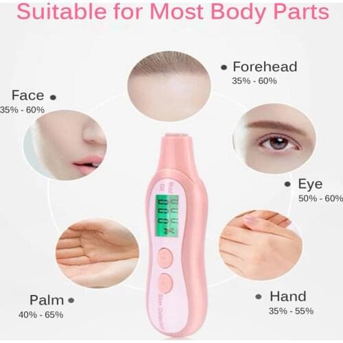 Skin Tester Skin Care Device Water Oil Tester for Beauty Salon Spa Home Analyzer Cordless & Portable Facial Moisture Monitor