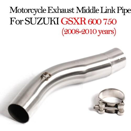 Slip On Motorcycle Exhaust Pipe Modified Muffler Escape Moto Connecting Middle link Pipe For GSXR 600 750 2008 2009 2010 Years