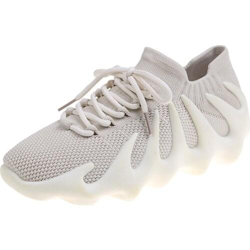 Woman Casual Shoes 2021 Spring Fashion Volcanic Shoes Breathable Coconut Shoes Flame Womans Socks Shoes Outdoor Walking Sneaker