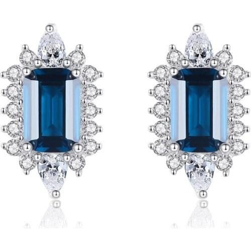 Luxury 100% 925 Sterling Silver Wedding Engagement Stud Earrings For Women Exquisite High Carbon Diamond Party Fine Jewelry