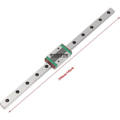 1PCS 350mm Miniature CNC Linear Rail Sliding Motion Mini Slide Rail Linear Guide W/ MGN12H Sliding Block for CNC 3D Printer DIY
