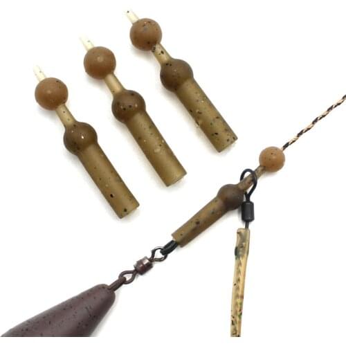 10PCS Carp Rig Material Tackle Equipment Run Rig Rubber for Carp Fishing Running Rig Leadcore Leaders Anti Tangle Sleeve