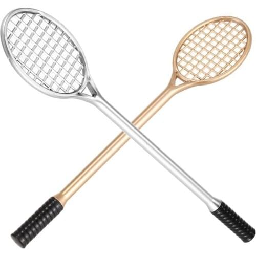 12 Pcs Gel Pen Writing Point 0.38mm Creative Stationery Cute Tennis Racket Modeling Badminton Racket Pencil Stylus Pen