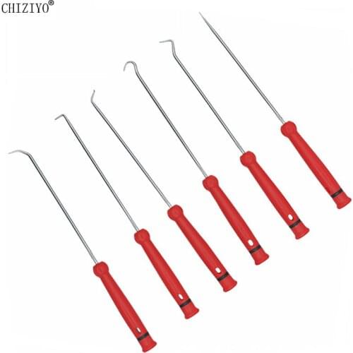 6 Pcs/Set Gasket Rubber Sealing Ring Extractor Car Oil Seal Screwdriver Hand Tool Sharp Car Repair Hook Set Gasket Picker