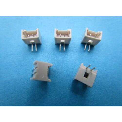 60 pcs Pitch 1.25mm Micro 2 Pin Right Angel Male Plug Polarized Connector