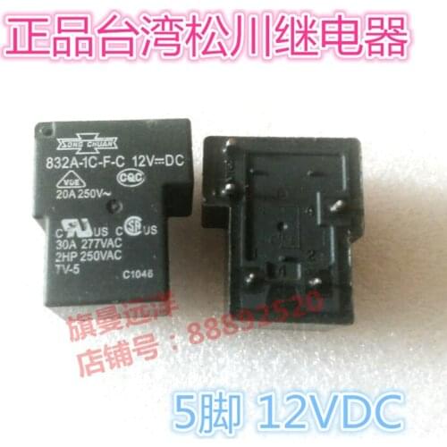 832A-1C-F-C 12VDC 12V Relay 30A 5-pin TV-5