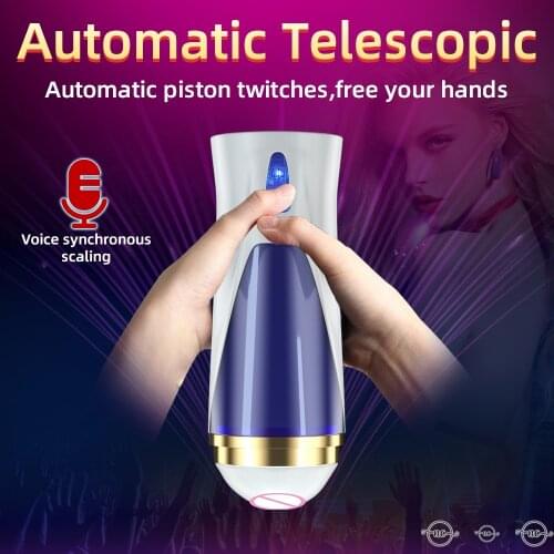 Automatic telescopic Male Masturbator Cup Space Masturbation Stroker Powerful Thrusting Real Vagina electric Sex Toys for Men
