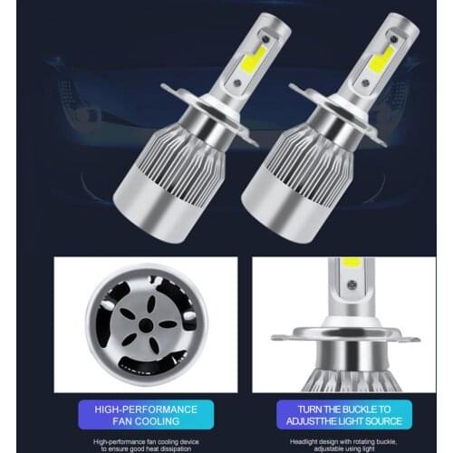 Car Haedlight H4 6000K Auto Fog Light 36W 12V LED Bulb Headlamps