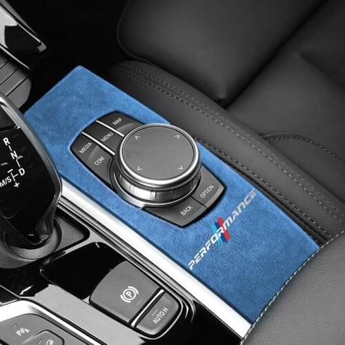 BETTERHUMZ Alcantara Interior Trim Frame For BMW G01 G02 X3 X4 2018-2021 M Performance Car Sticker Multimedia Button Panel Cover