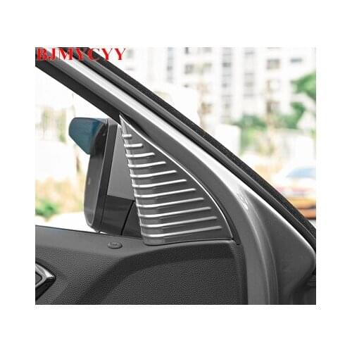 BJMYCYY stainless steel automobile front triangle decorative frame For Volkswagen T-ROC 2018 Accessories