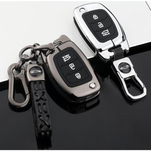 Galvanized Alloy Car Key Case Cover Shell For For Hyundai Creta I10 I20 IX25 IX35 I30 I40 Santa Fe Verna Sonata Elantra Tucson