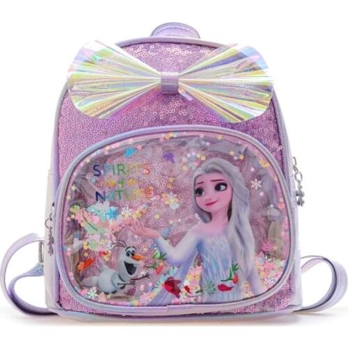 Disney Frozen Children Backpack Cute Cartoon Mini Girls Baby Schoolbag Round Travel Bag Tollder Princess Mochila Infantil