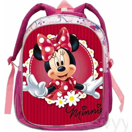 Disney Mickey Backpack Kids Daily Rucksack Boys Girls Bookbag Student Cartoon School Bag Kindergarten Schoolbag