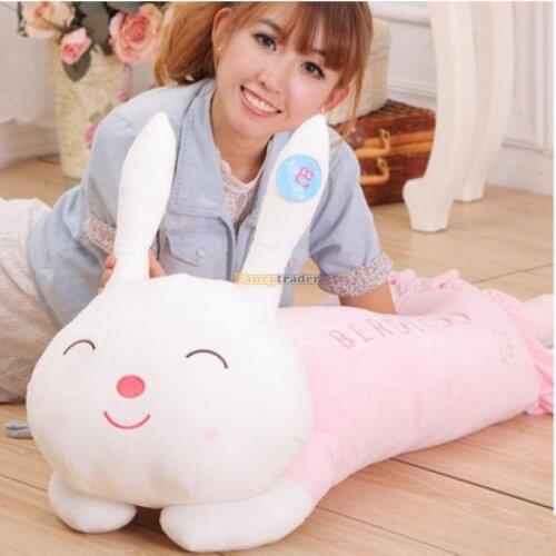 Fancytrader 47'' / 120cm Stuffed Plush Giant Cute Lying Sleepy Rabbit Bunny Toy, 3 Colors Available, Free Shipping FT50819