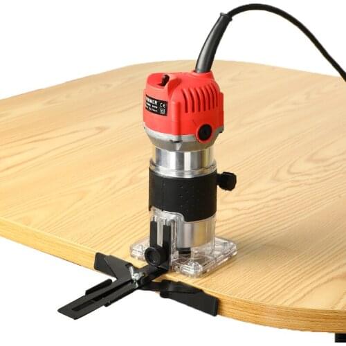 800W Woodworking Electric Trimmer Wood Milling Engraving Slotting Trimming Machine Hand Carving Machine Router Wood