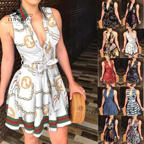 LINGAO Fashion Denim Dresses