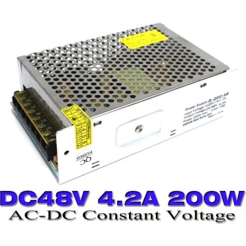Small Volume Single Output 48V 4.2A 200w Switch power supply for LED Strip CNC 3D Print 110V 220V ac to dc48v smps 10pcs