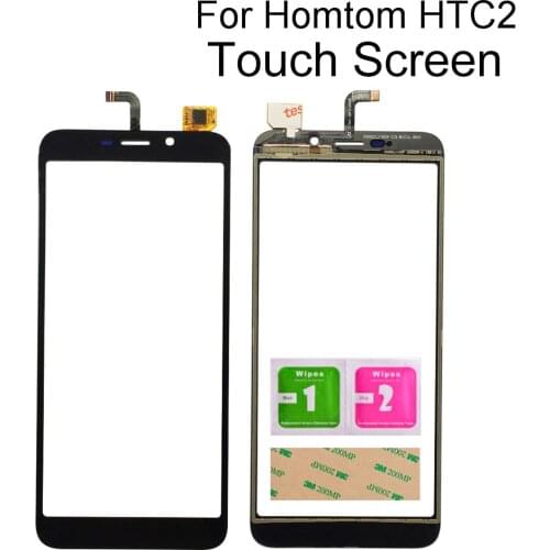 Mobile For Homtom HTC2 Touch Screen Lens Sensor Touch Panel Replacement For Homtom C2 Mobile Tools 3M Glue Wipes