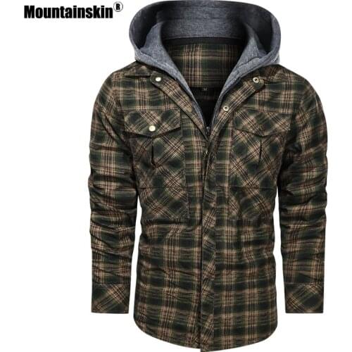 Мужские клечатые рубашки Mountainskin China At AliExpress