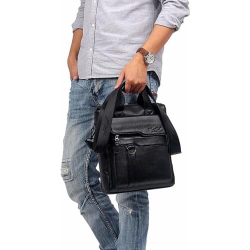 Male Tote Crossbody Bags Genuine Leather Business Briefcase Men Shoulder Bag Messenger Bag Office Laptop Handbags